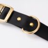 Black waterproof PVC dog leash for outdoor walking and training by Balmypets