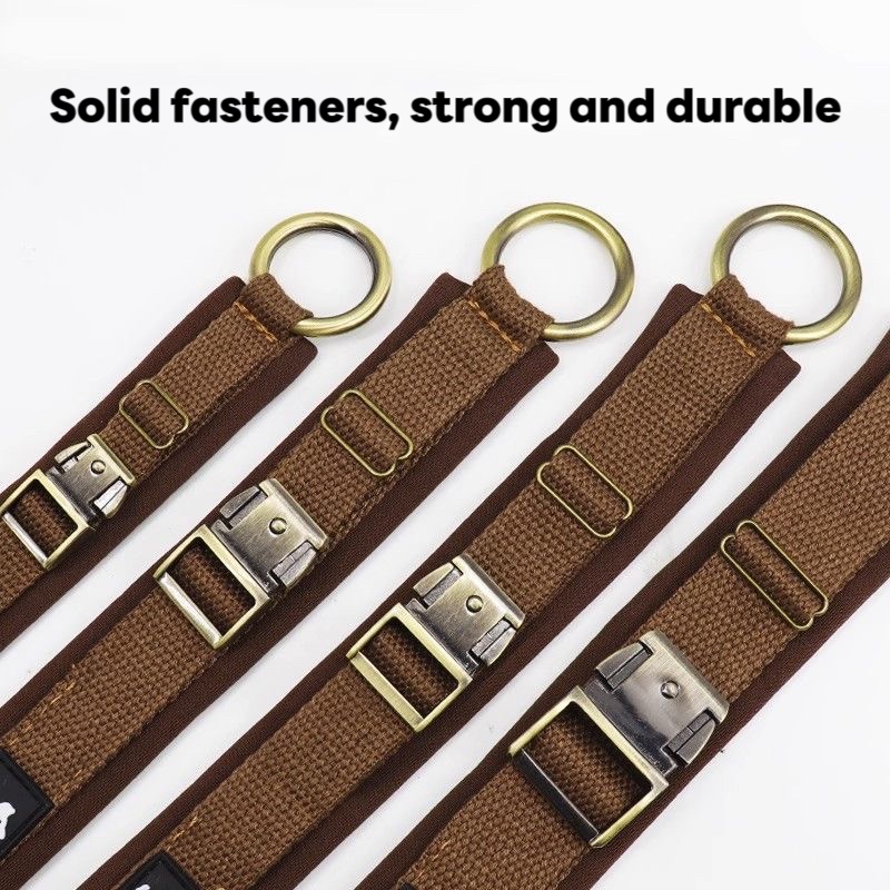 Cotton Lining Dog Collar Widen Pet Collar