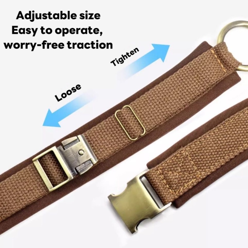 Cotton Lining Dog Collar Widen Pet Collar