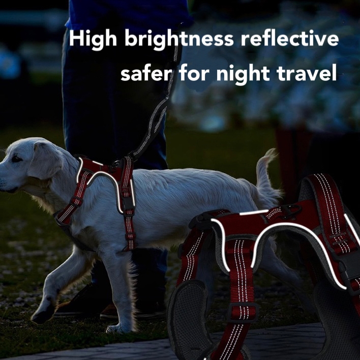 No Pull Dog Harness – Reflective, Adjustable & Padded Training Handle