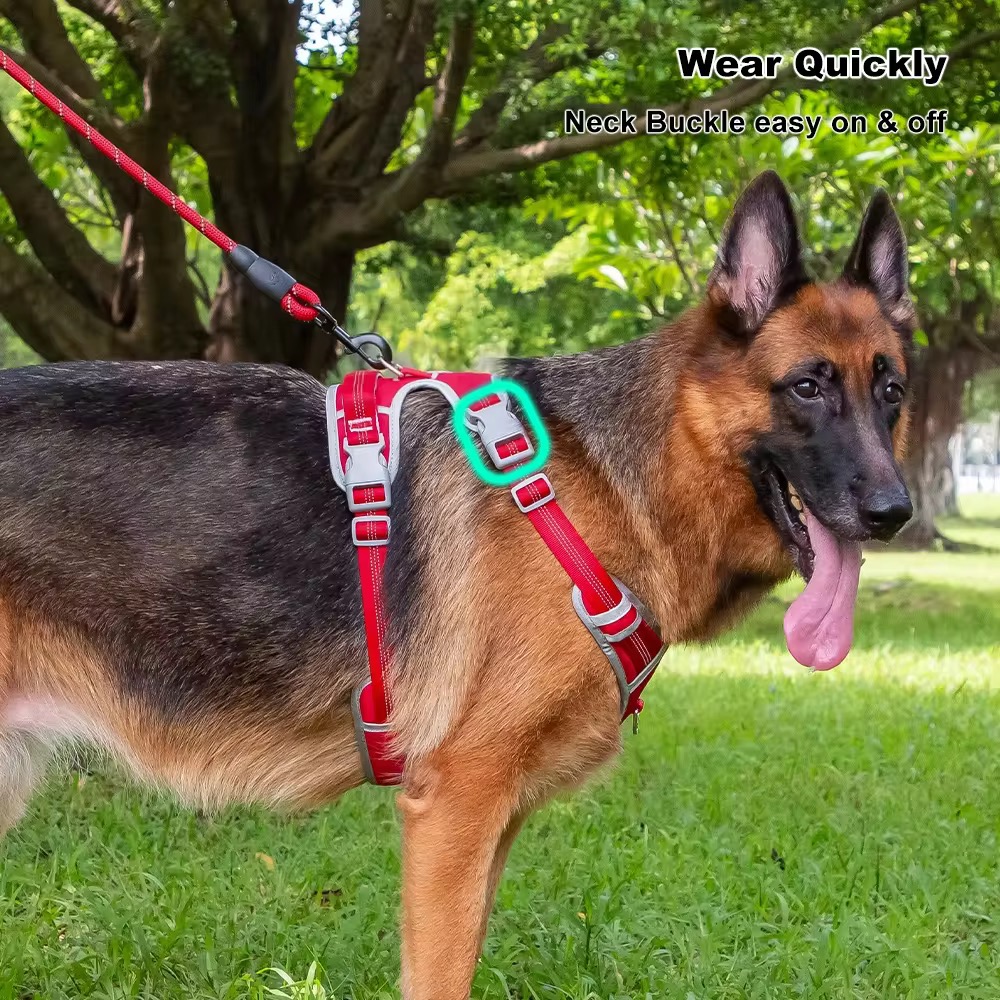 No Pull Dog Harness – Reflective, Adjustable & Padded Training Handle