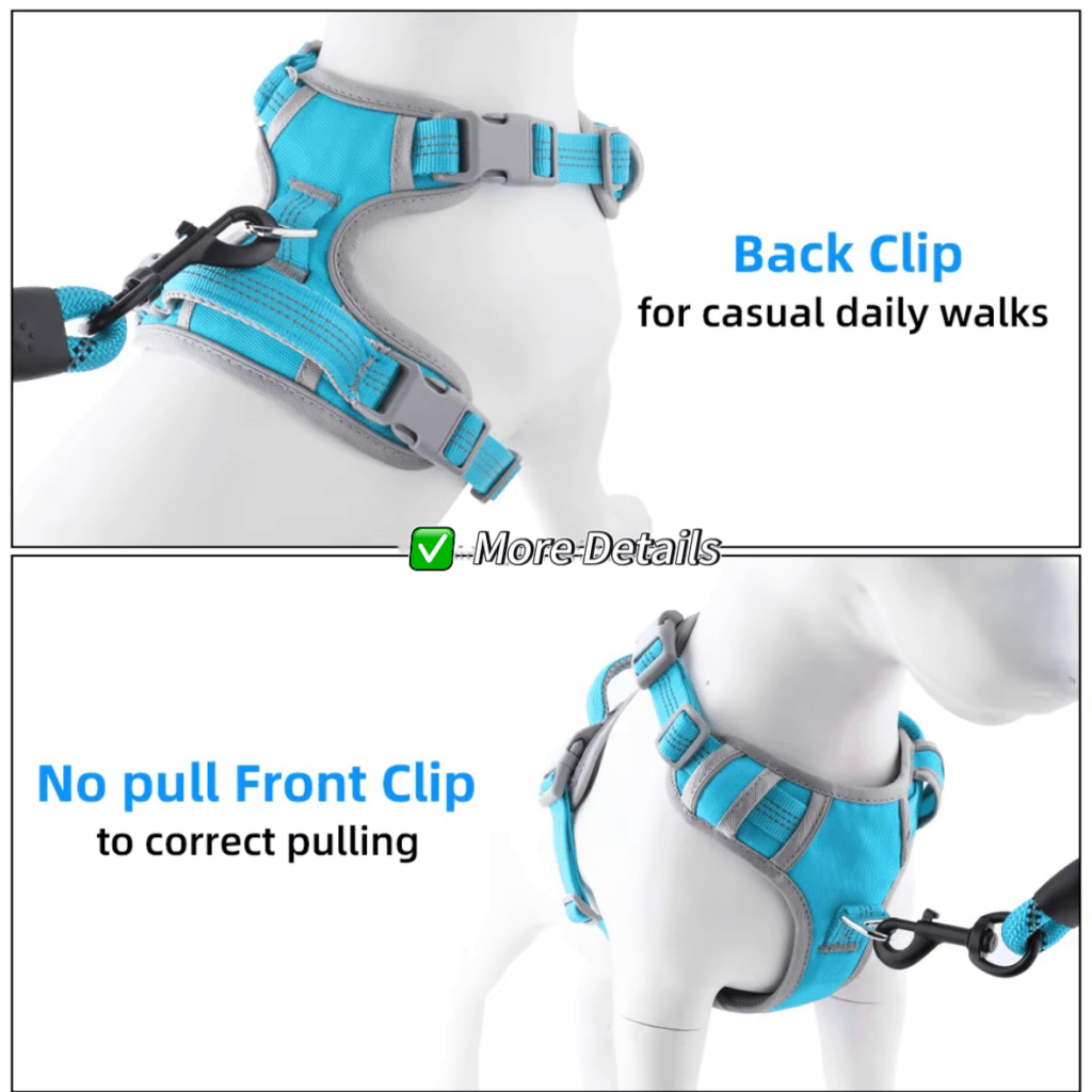 No Pull Dog Harness – Reflective, Adjustable & Padded Training Handle