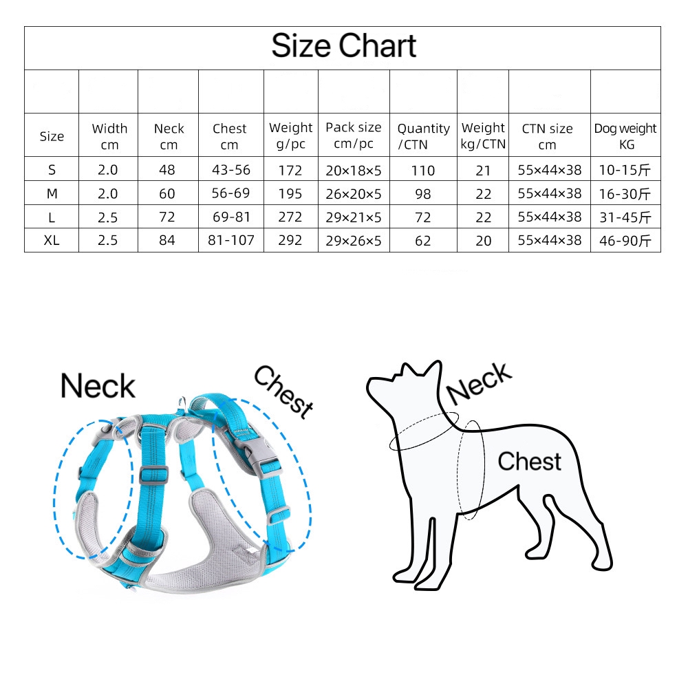 No Pull Dog Harness – Reflective, Adjustable & Padded Training Handle