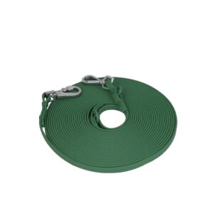 Deep green waterproof PVC double hook dog leash