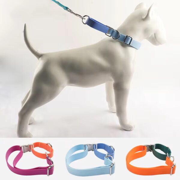 Outdoor Tactical Dog Collar dog wearing tactical waterproof PVC collar outdoor