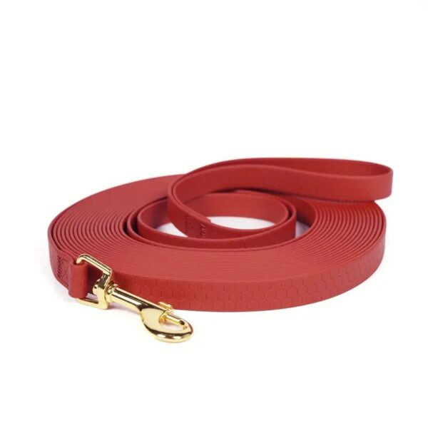 red honeycomb texture waterproof PVC long leash outdoor use