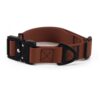 Brown Honeycomb Tactical Waterproof PVC Dog Collar