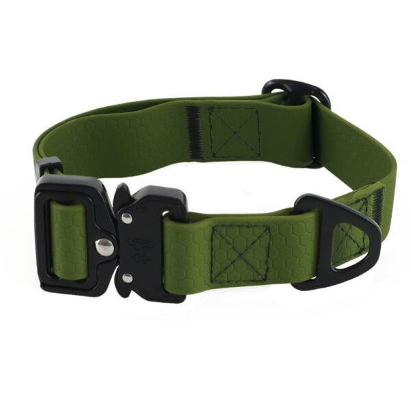 Green Honeycomb Tactical Waterproof PVC Dog Collar