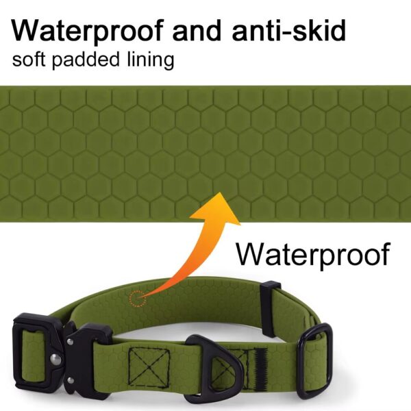 Honeycomb Texture PVC Tactical Dog Collar Detail