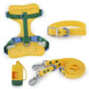 Custom yellow 4-piece waterproof PVC dog walking set